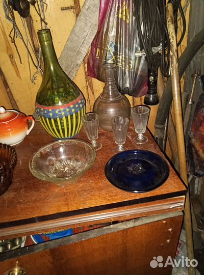 Посуда из цветного стекла СССР