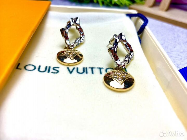 Серьги louis vuitton луи виттон