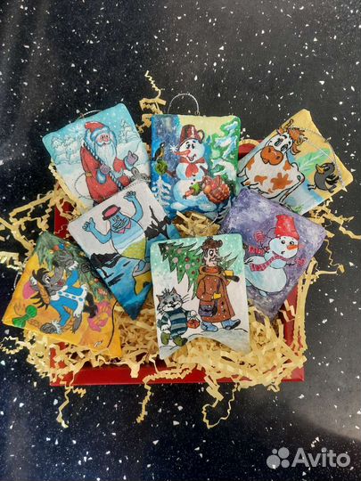 Игрушки на ёлку ватные