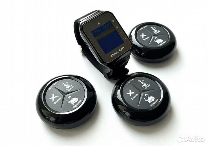 Кнопка вызова официанта с часами в кальянную