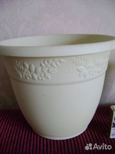 Горшки цветочные 2шт светлые б/поддона в Колпино