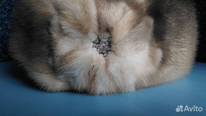 Шапка норковая женская новая с цветком