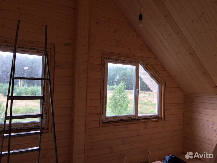 Деревянный экологичный дом из двойного бруса