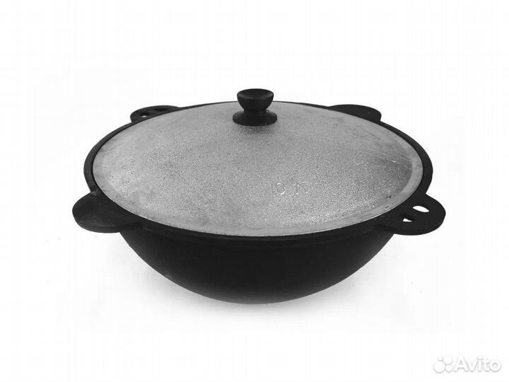 Узбекский чугунный казан 16 л. круглое дно, barak