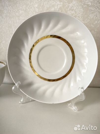 Чайная пара Голубая роза Дулево