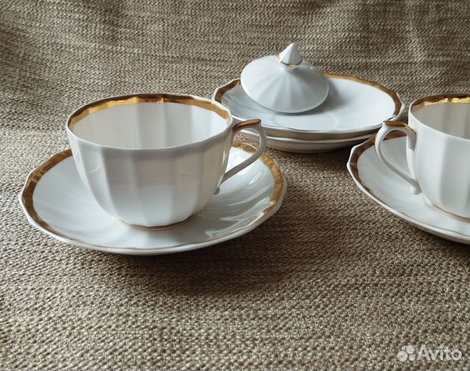Сервиз. Вербилки 50-е. Костяной фарфор. Остатки