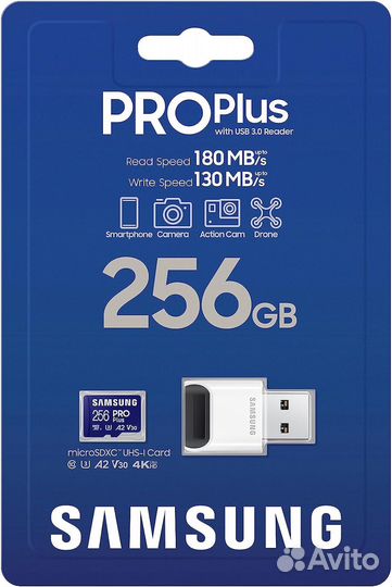 Новая USA samsung PRO Plus MB-MD 256 SB