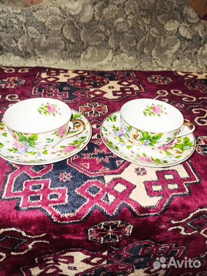 Чайная пара костяной фарфор