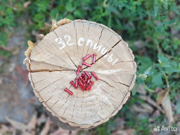 Ниппель для спицы 14мм 14g красный