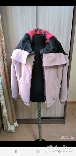 Пуховик,в стиле Prada куртка Pilot новый,нат мех