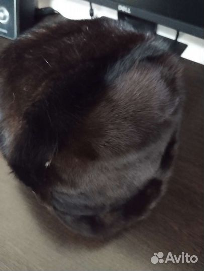 Шапка норковая черная