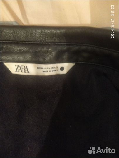 Рубашка zara женская под кожу 44-46