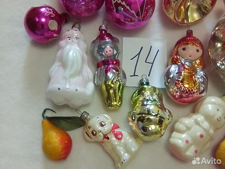Ёлочные игрушки СССР стеклянные