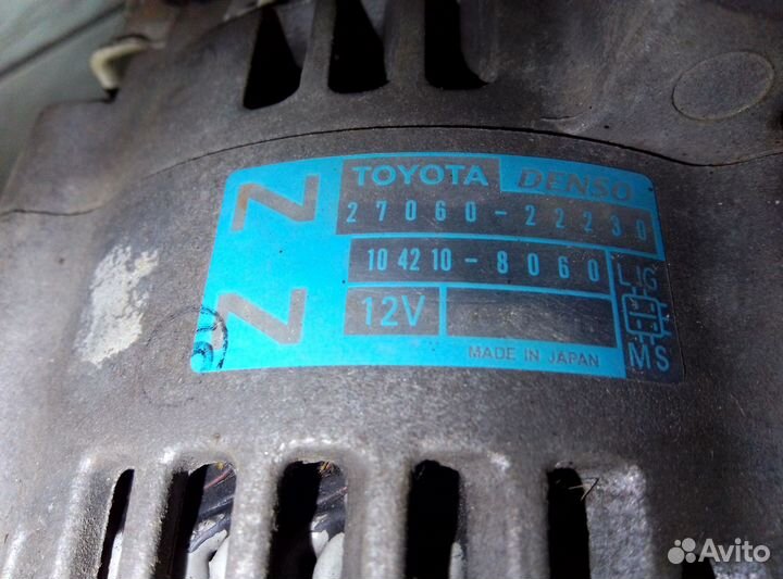 Генератор toyota wish awensis