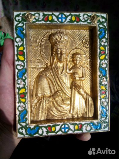 Икона, латунь-литье, эмали 140х180х18