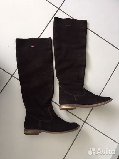 Сапоги замша