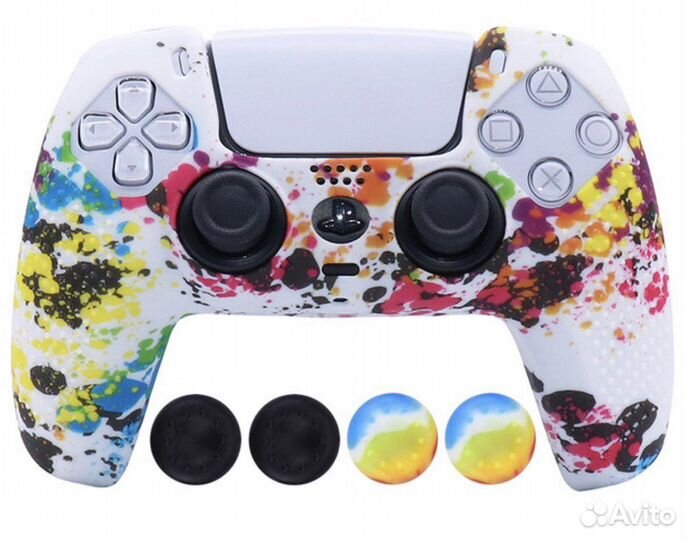 Мягкий силиконовый чехол для джойстика Sony PS5