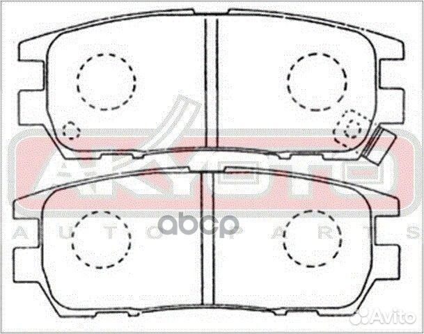 Колодки тормозные дисковые задние AKD-1152 akyoto