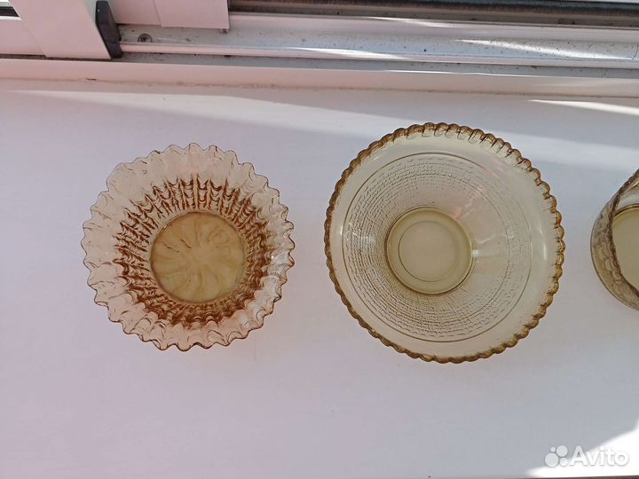 Вазы из цветного стекла СССР