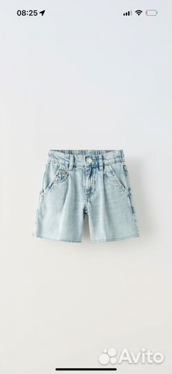 Джинсовые шорты zara для девочки 134 140 152 164