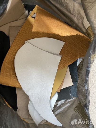 Обрезь натуральная кожа 1 кг