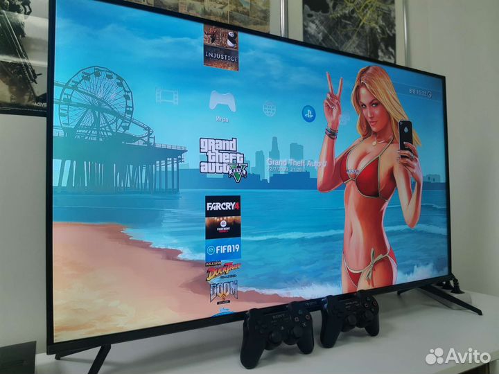 Сони Пс 3 слим 320 гб 34 игры 2 джойстика