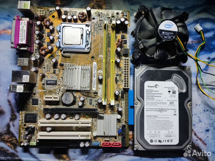 Материнская плата с процессором 775