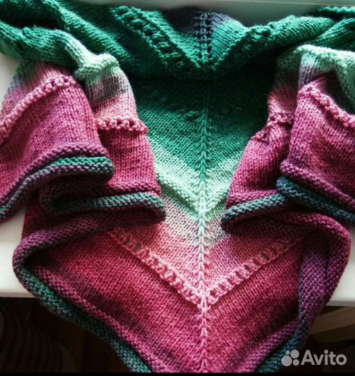 Шарф платок бактус новый ручная работа