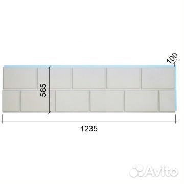 Руспанель рпг Терморустик 1235х585х100 мм