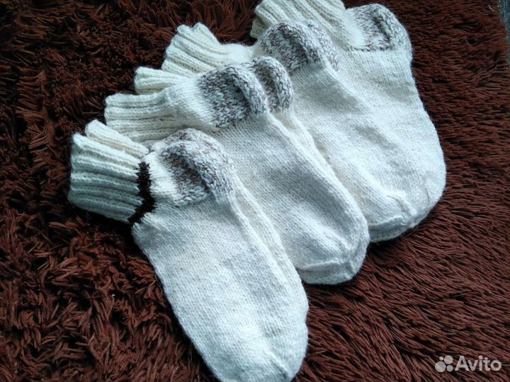 Шерстяные носки, из овечьей шерсти ручная работа