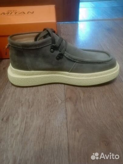 Ботинки мужские демисезонные. Натуральная замша