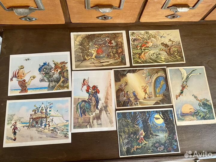 Открытки СССР Буратино Владимирский