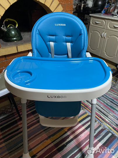 Стул для кормления luxmom Q1, cиний