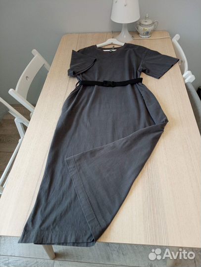 Платье футболка макси оверсайз