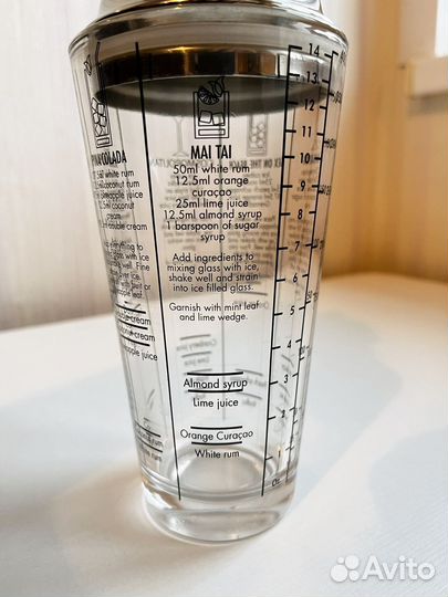 Шейкер для коктейлей стеклянный с рецептами