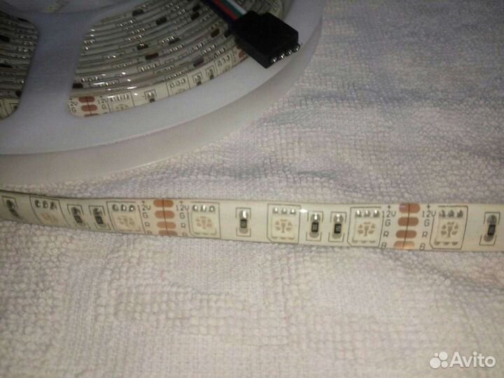 Светодиодная лента (влагозащита) 12v RGB 5 метров
