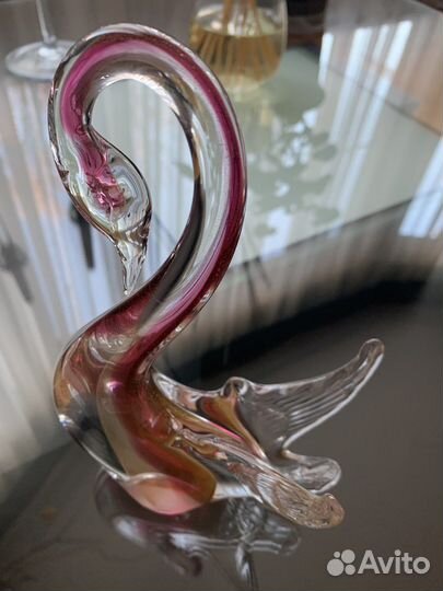 Лебедь из Муранского стекла Италия