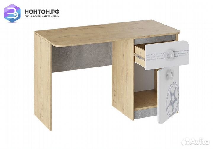 Письменный стол Мегаполис бунратти / белый с рисун