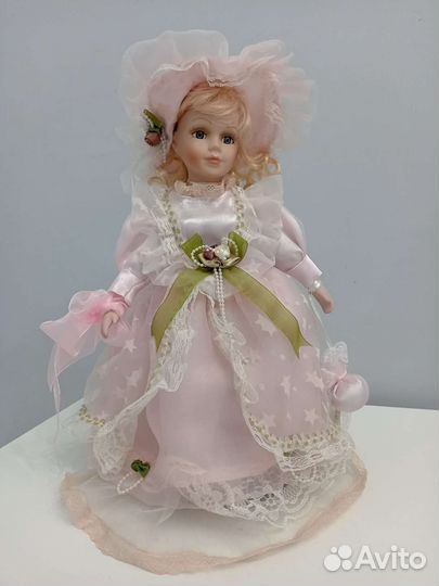 Кукла фарфоровая коллекционная 45 см интерьерная