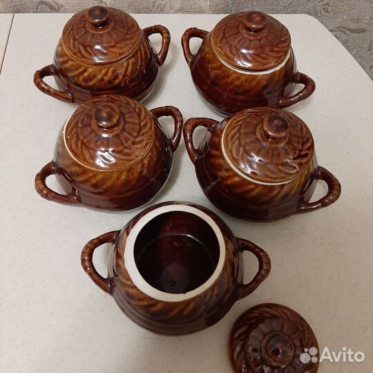 Горшок для запекания керамический 5 шт