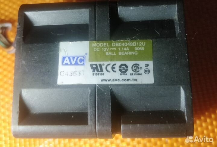 Кулер сдвоенный AVC 40*40*48 12V 1,14A