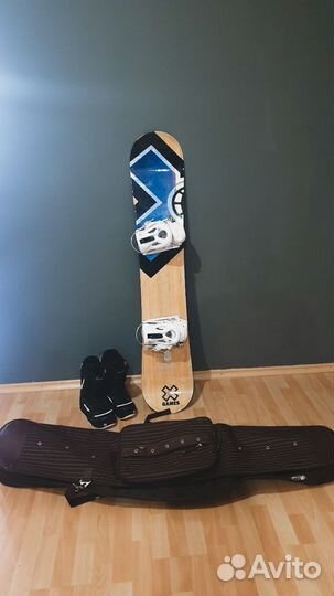Сноуборд комплект 38р, 147 длина, крепы под замену