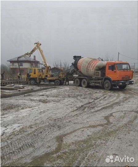 Доставка бетона миксером