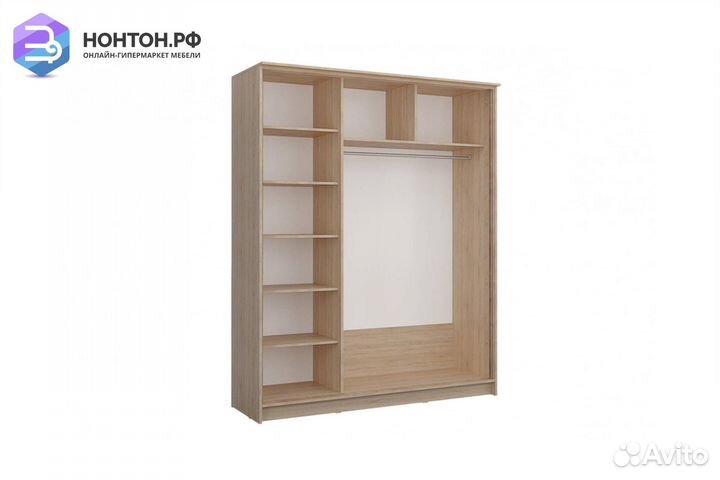 Шкаф-купе Байкал-2 стл.268.12 дуб сонома / белый г