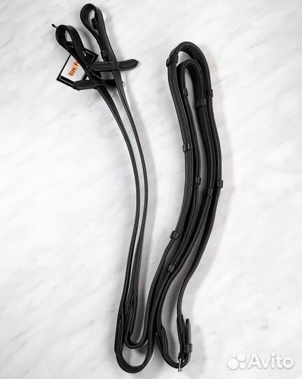 Поводья кожа+резина двусторонние