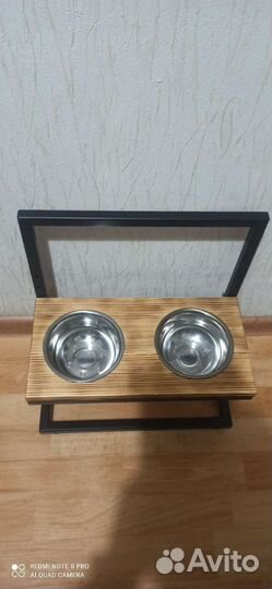 Подставка для кормления собак в стиле лофт (loft)