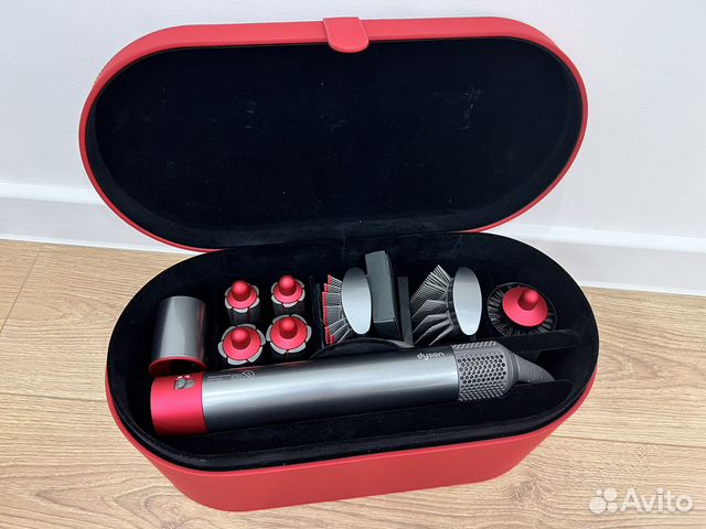 Фен стайлер dyson airwrap красный