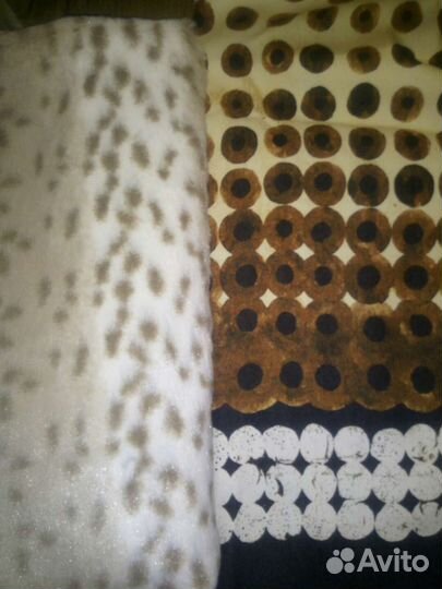 Отрез ткани.Мех и джинс стрейч хлопок