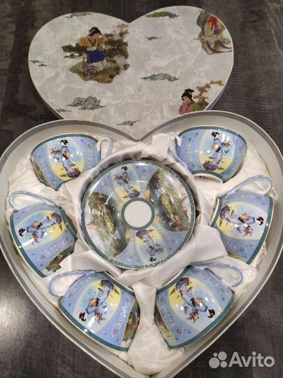 Чайный сервиз Китай тонкий фарфор