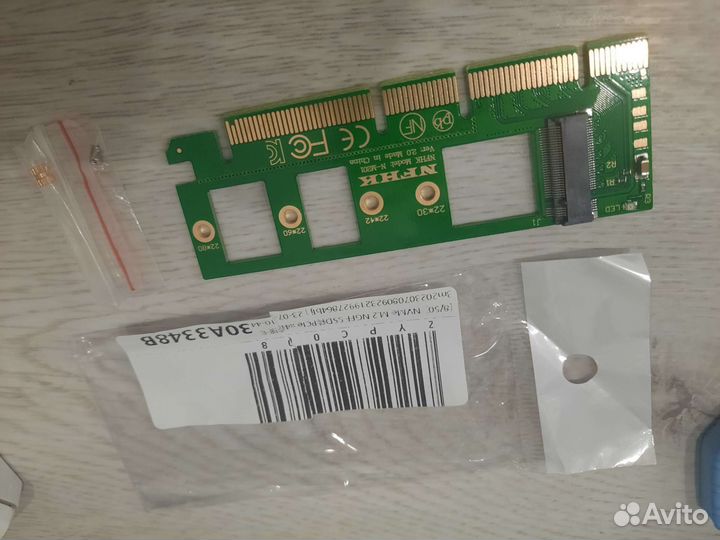 Адаптер плата m2-Nvme To PCI для PC и Mac Pro